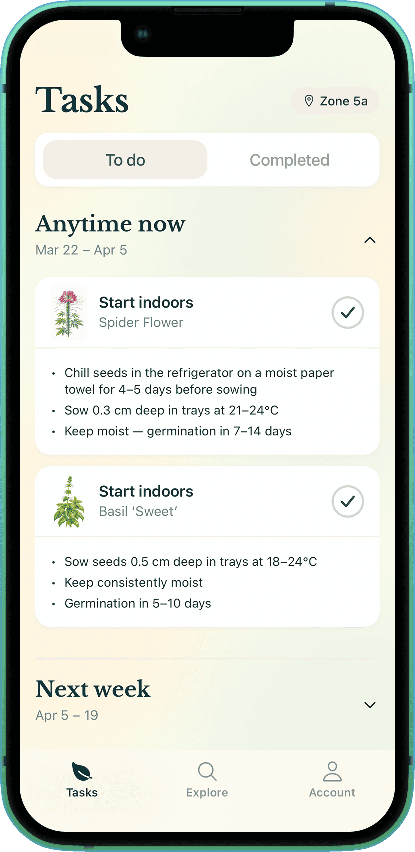 Rewild garden app preview
